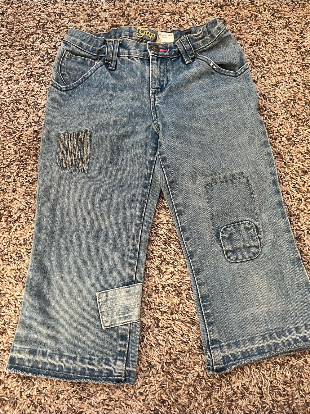 Gap Y2K/2000s patchwork girls jeans